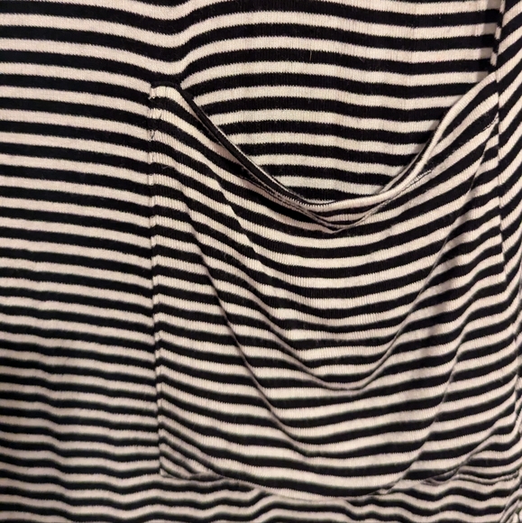 Bobeau Black and White Striped Cardigan - Picture 2 of 5
